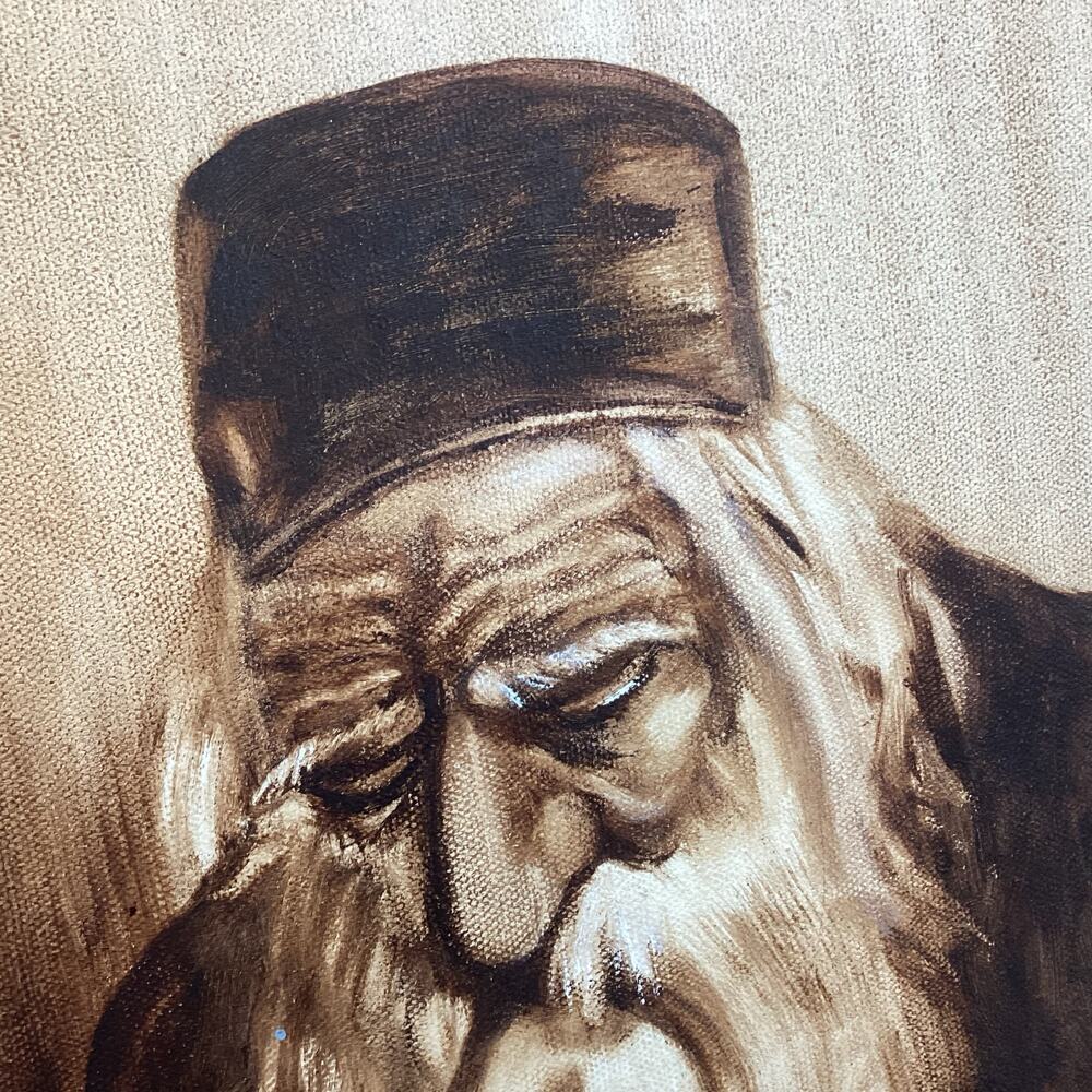 Vintage Original Art - Rabbi at Work - Picture 6 of 11
